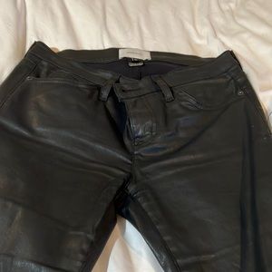 Current Elliott black coated skinny pants